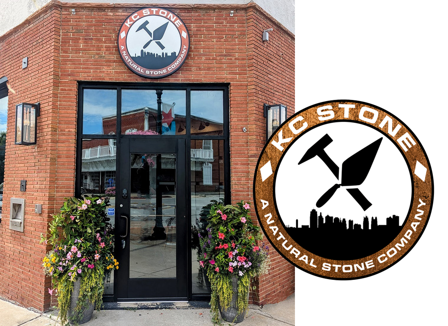 kc stone showroom location and Logo